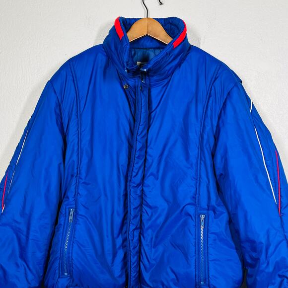 Obermeyer Full Zip Snap Ski Jacket Winter Coat Blue Men - XXL - Picture 2 of 6